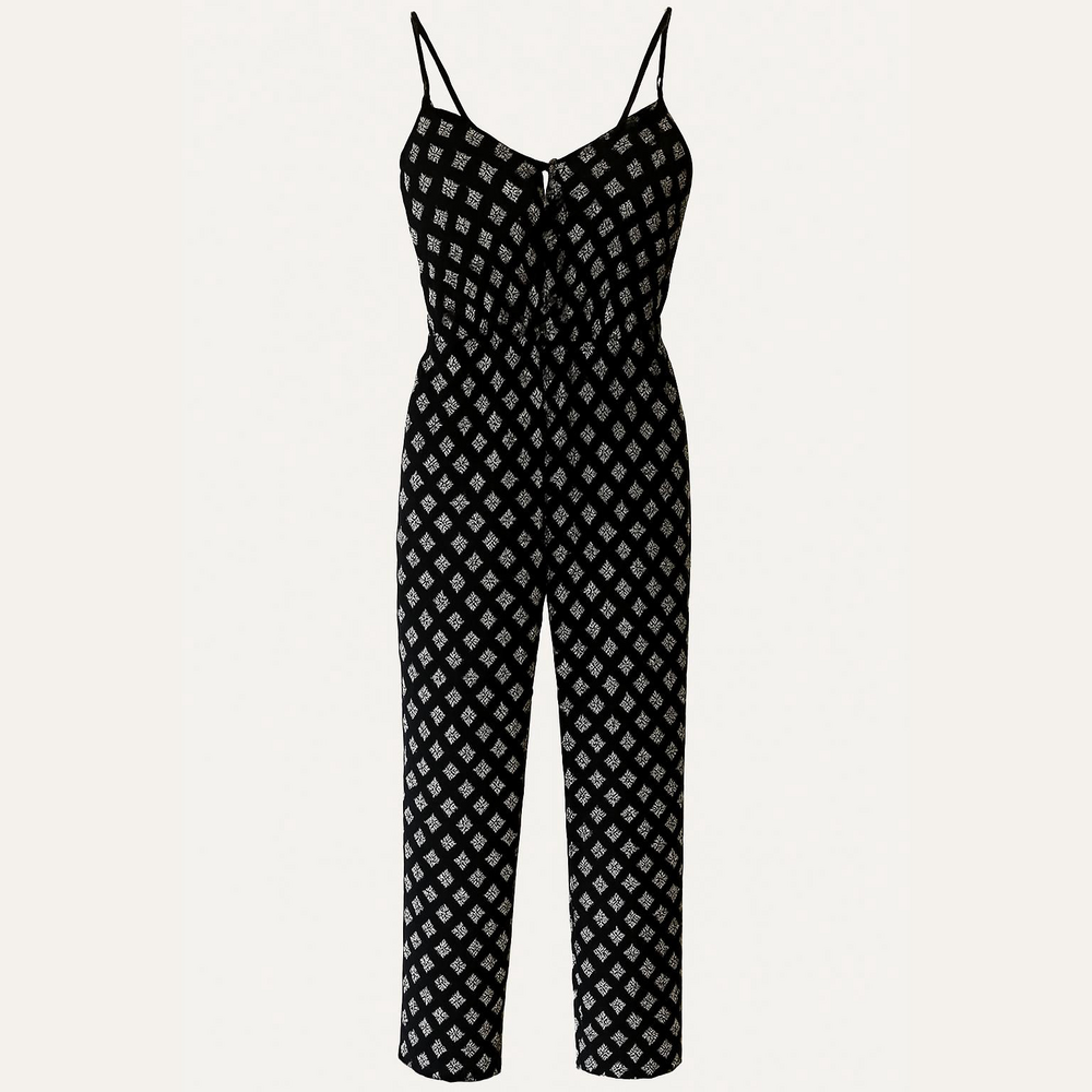 New no tags AUW Black and White Diamond Pattern Jumpsuit Jr. M